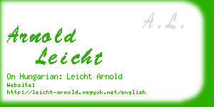 arnold leicht business card